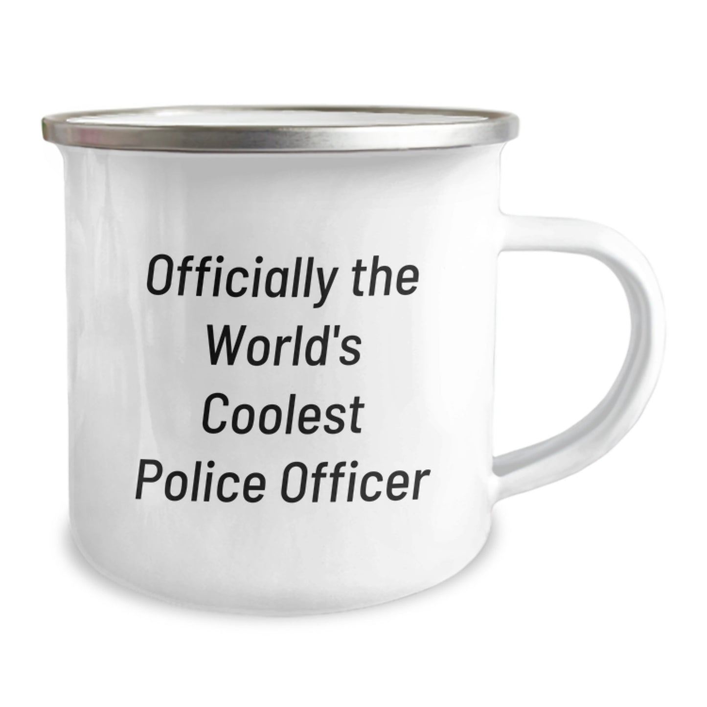 Funny Police Officer Gifts for Men Camping Mug Officially The World's Coolest Police Officer Unique Christmas Unique Gifts from Friends - Image 2