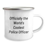 Load image into Gallery viewer, Funny Police Officer Gifts for Men Camping Mug Officially The World&#39;s Coolest Police Officer Unique Christmas Unique Gifts from Friends - Image 2
