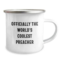 Load image into Gallery viewer, Funny Camping Mugs for Preacher Friends - Officially The World&#39;s Coolest Preacher Christmas Unique Gifts from Family - Image 2
