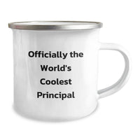 Load image into Gallery viewer, Funny Principal Gifts, Unique Camping Mug for Principal, &#39;Officially The World&#39;s Coolest Principal&#39; Mugs for Christmas Unique Gifts from Friends to Principal - Image 2
