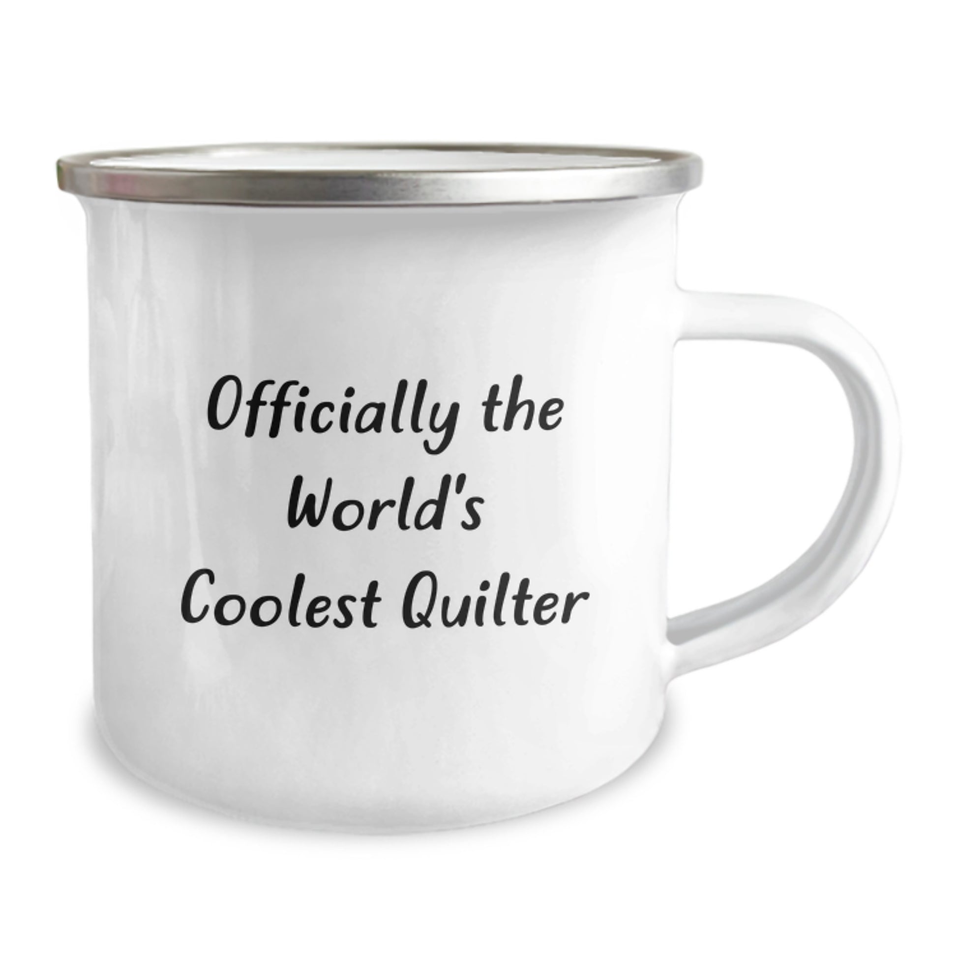 Quilter Camping Mug - 'Officially The World's Coolest Quilter' Funny Gift from Friends to Quilter Men Women, Perfect for Camping Trips, Unique Christmas Unique Gifts - Image 2