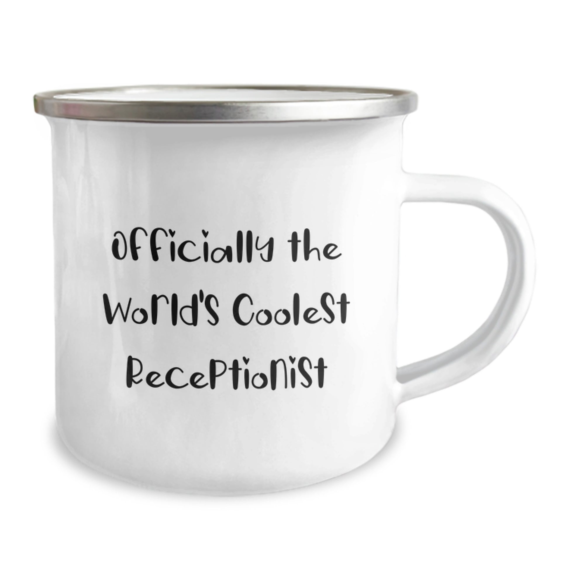 Funny Receptionist Gifts for Christmas, Officially The World's Coolest Receptionist, Camping Mug, Unique Personalized Presents for Women, Coworkers, or Friends - Image 2