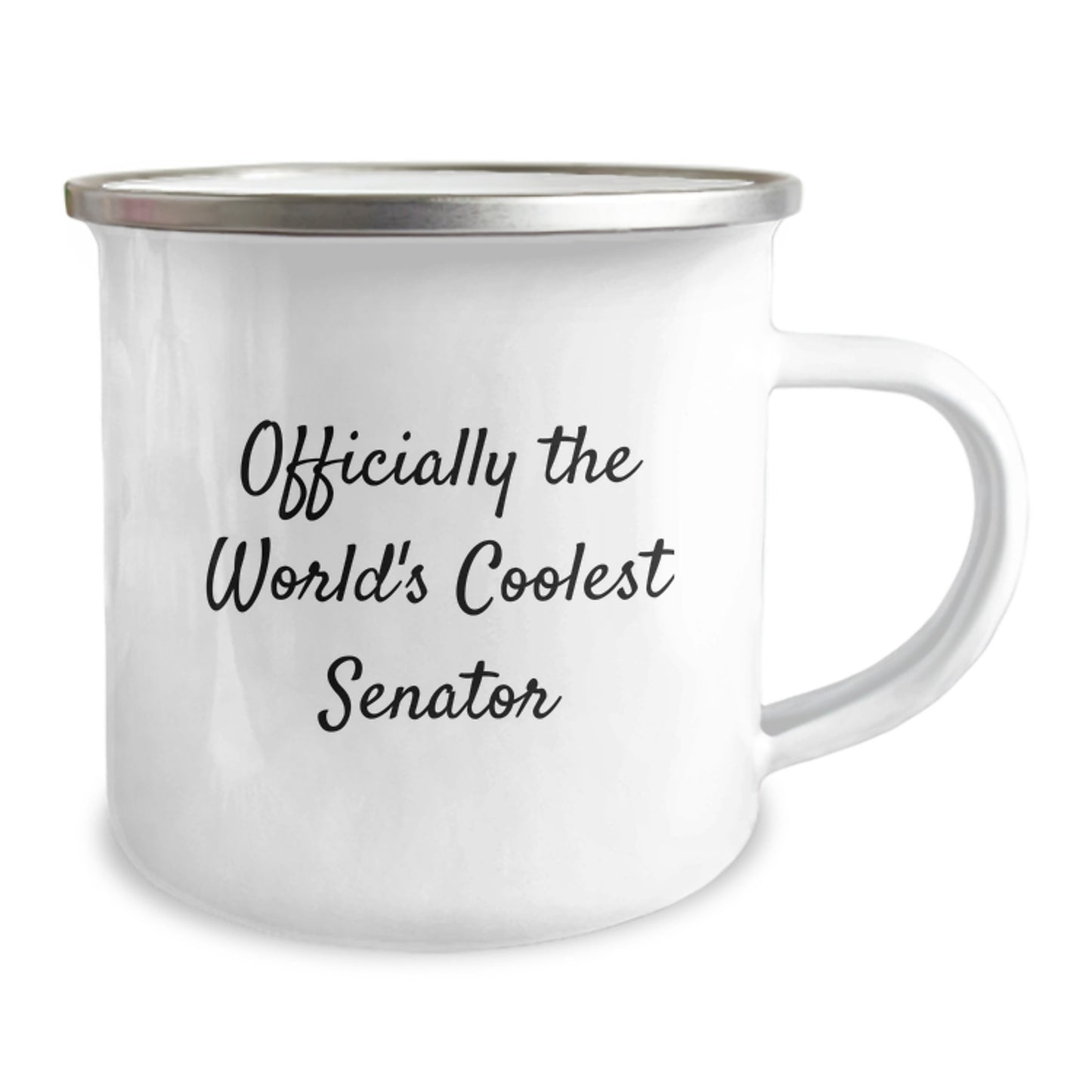 Funny Gifts from Friends and Family for Senator Camping Mug, Officially The World's Coolest Senator, Christmas Unique Gifts - Image 2