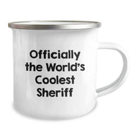 Load image into Gallery viewer, Funny Sheriff Gifts, Officially The World&#39;s Coolest Sheriff Camping Mug, Christmas Unique Sheriff Mugs for Sheriff - Image 2
