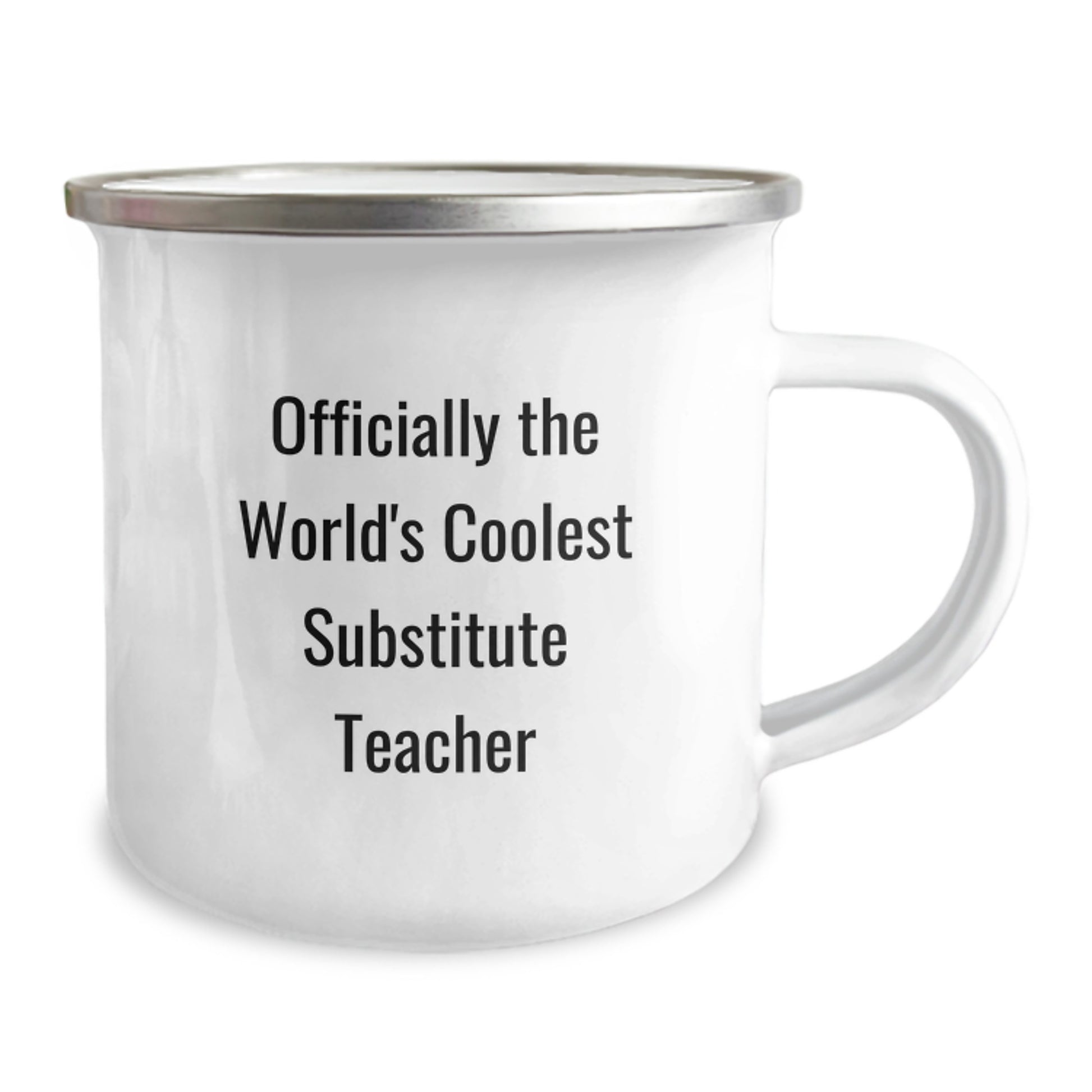 Funny Substitute Teacher Christmas Unique Gifts from Men to Friends - 'Officially The World's Coolest Substitute Teacher' Camping Mug - Image 2