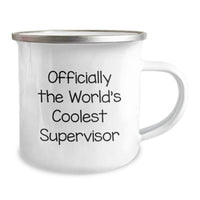Load image into Gallery viewer, Funny Supervisor Gifts, Christmas Unique Gifts for Supervisor, Officially World&#39;s Coolest Supervisor Camping Mug, Gifts from Friends for Supervisor, Fun Camping Mug - Image 2
