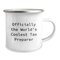Load image into Gallery viewer, Funny Tax Preparer Gifts from Friends - Officially The World's Coolest Tax Preparer Camping Mug for Christmas Unique Gifts - Image 2
