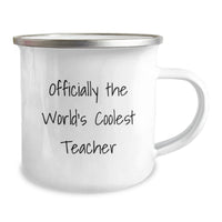 Load image into Gallery viewer, Funny Teacher Gifts from Friends - Officially The World&#39;s Coolest Teacher Camping Mug, Christmas Unique Gifts for Teacher Men Women - Image 2
