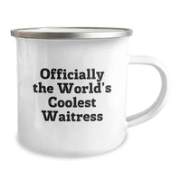 Load image into Gallery viewer, Gifts for the World&#39;s Coolest Waitress, Fun Camping Mug for Friends and Family, Officially Quirky Waitress Gifts on Christmas - Image 2
