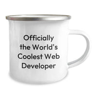 Load image into Gallery viewer, Funny Web Developer Gifts from Friends - Christmas Unique Presents for Men - Officially The World&#39;s Coolest Web Developer Camping Mug - Image 2
