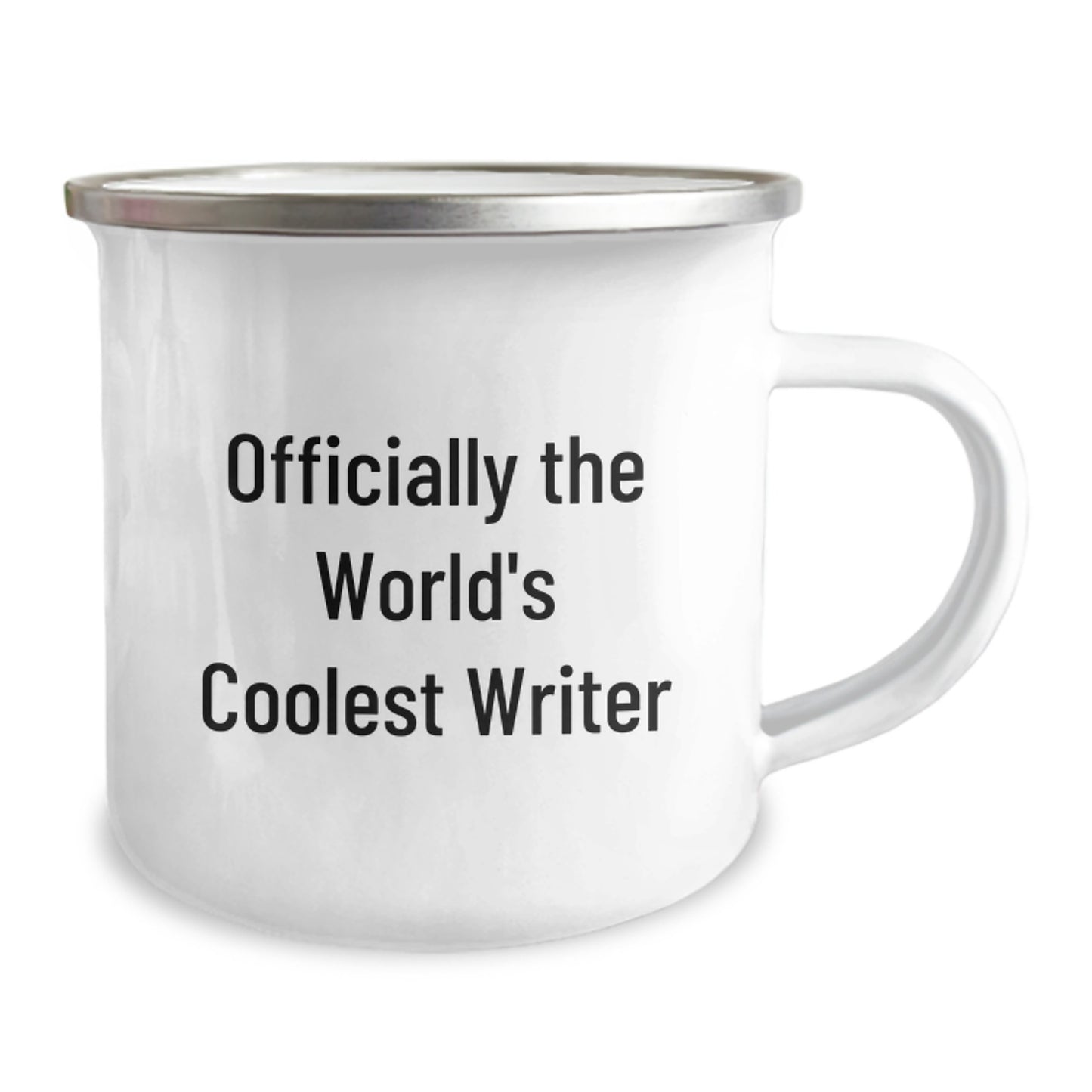 Funny Writer Gifts from Friends for Christmas Unique Camping Mug - Officially The World's Coolest Writer - Image 2