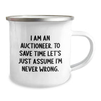 Load image into Gallery viewer, Funny Auctioneer Gifts from Men to Auctioneer Friends for Christmas Camping Mug - Image 2
