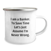 Load image into Gallery viewer, Funny Banker Gifts from Family - Gift for Banker Friends, Christmas Unique Gifts for Banker Colleagues, Camping Mug for Banker Men - Image 2
