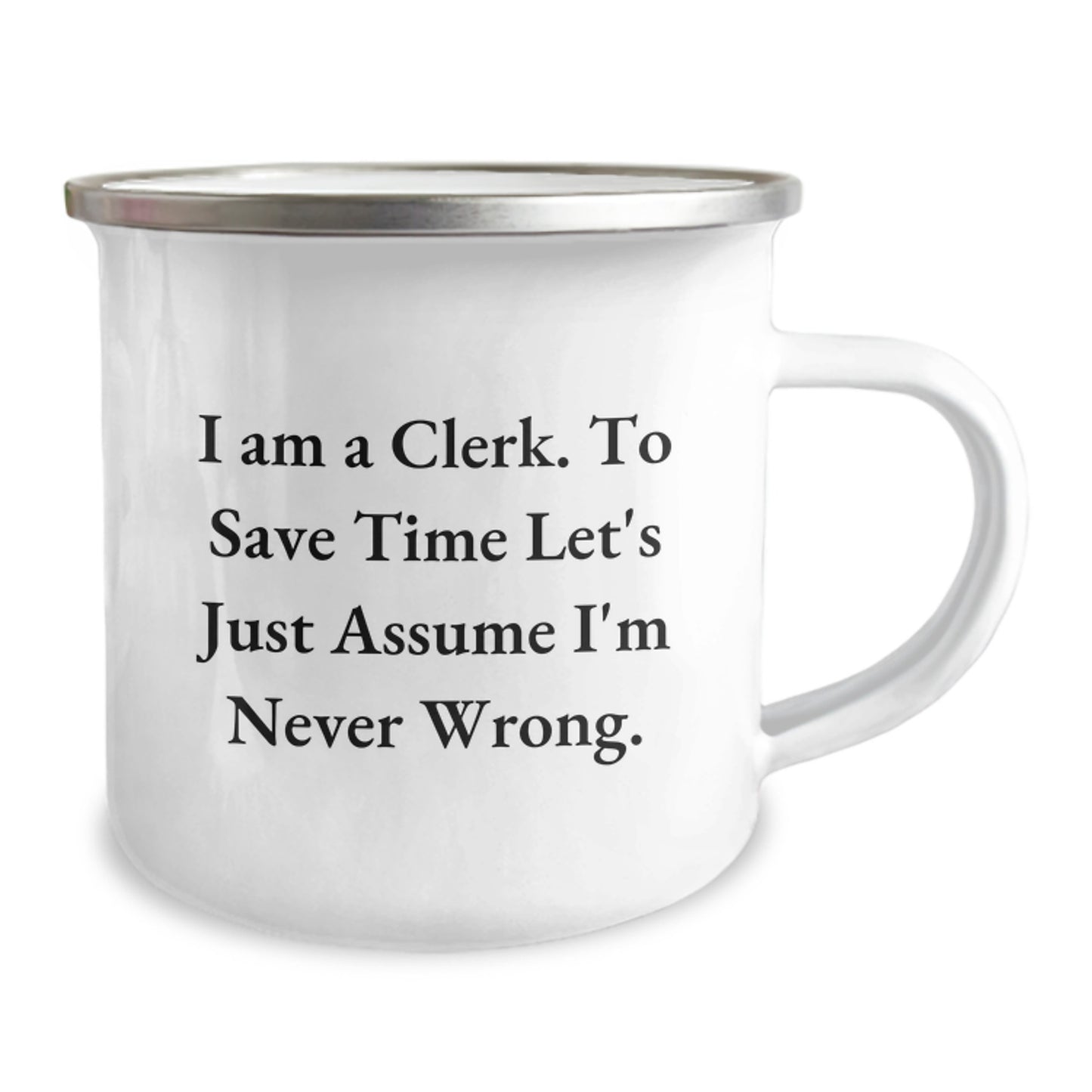 Funny Clerk Quotes Gifts for Men Birthday Unique Camping Mug from Friends - Image 2