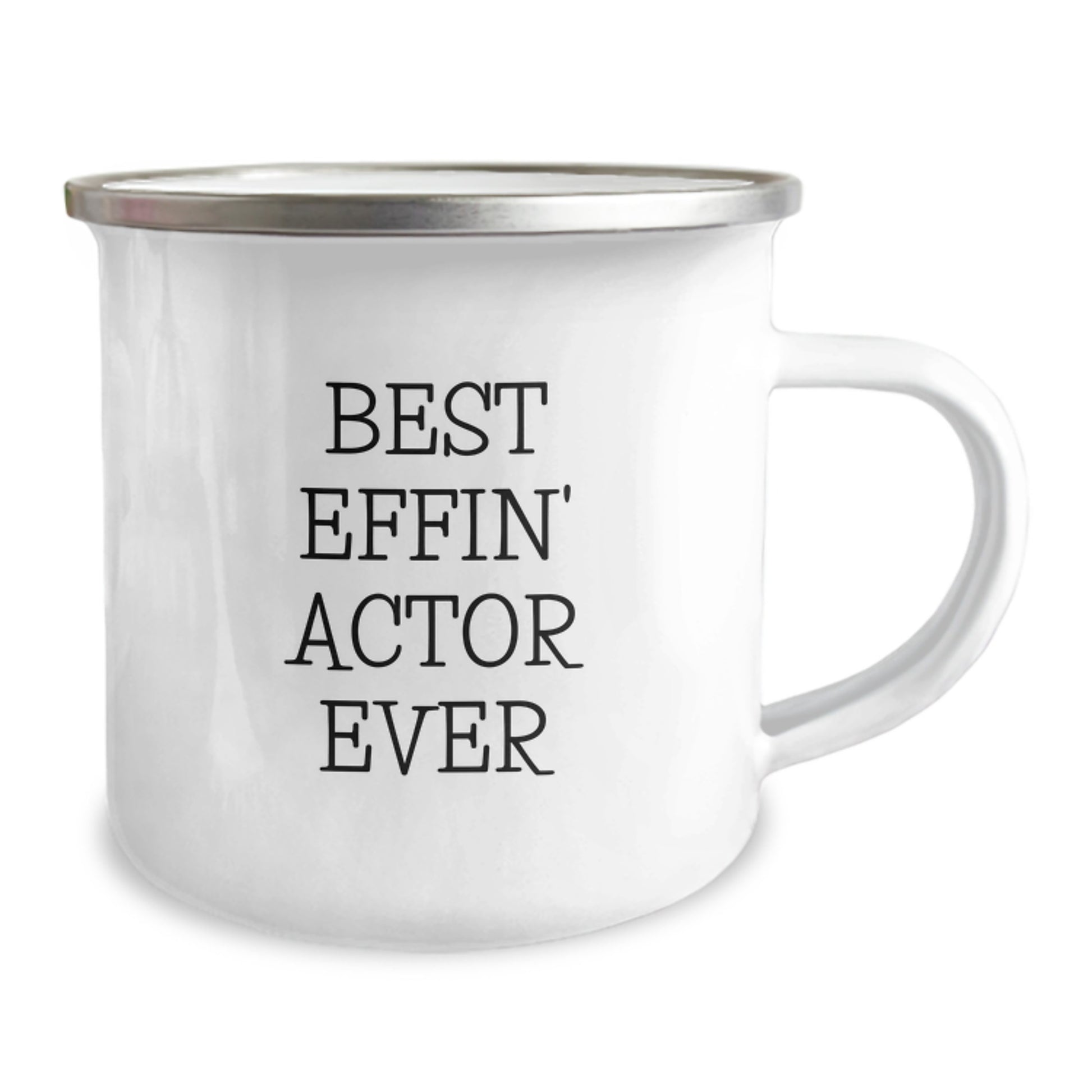 Funny Actor Gifts, Best Effin' Actor Ever Quote Camping Mug, Birthday Unique Gifts for Actor Friends, Men, Family from Friends - Image 2
