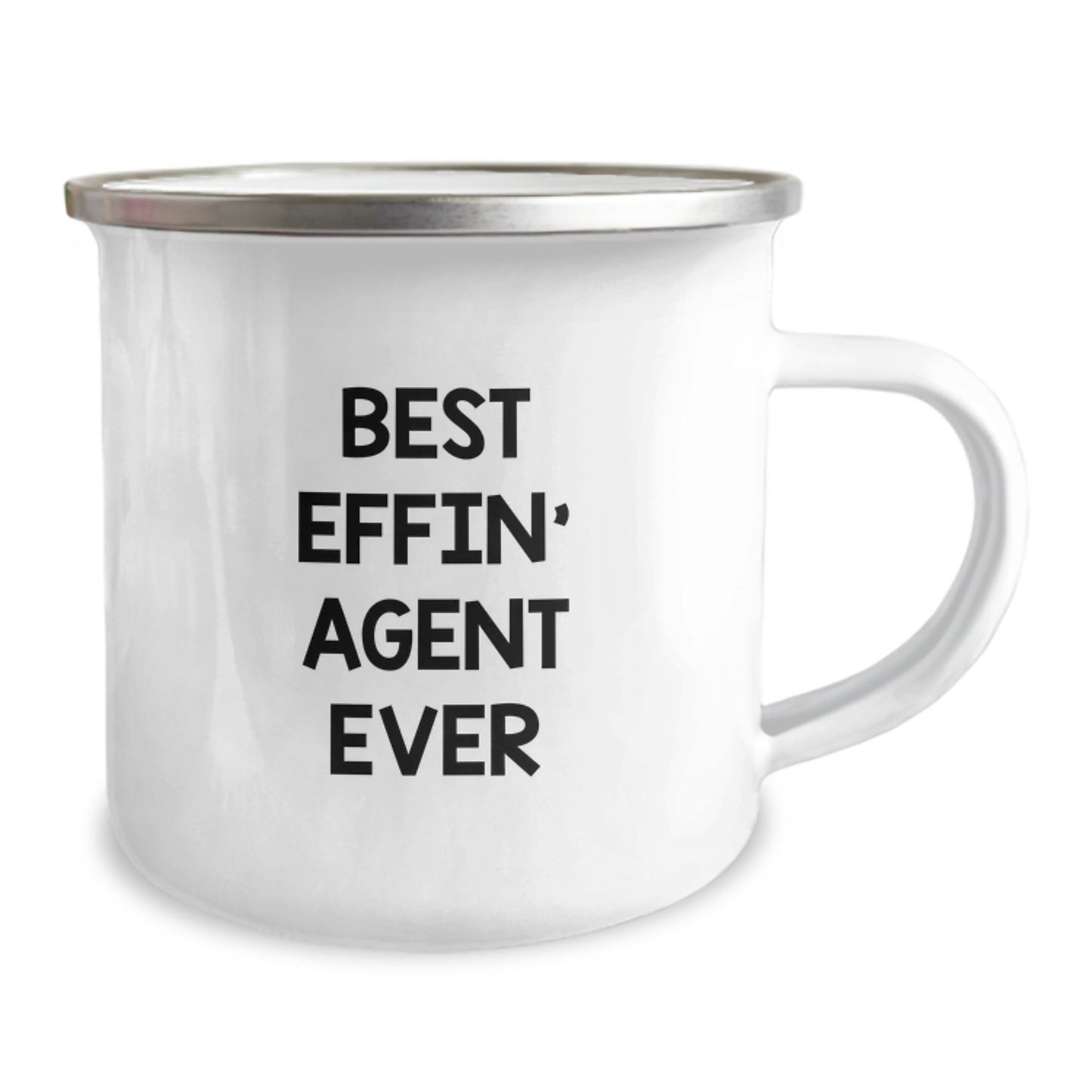 Funny Agent Gifts from Men, Best Effin' Agent Ever Camping Mug for Christmas Unique Presents, Stainless Steel Insulated Agent Coffee Mug - Image 2