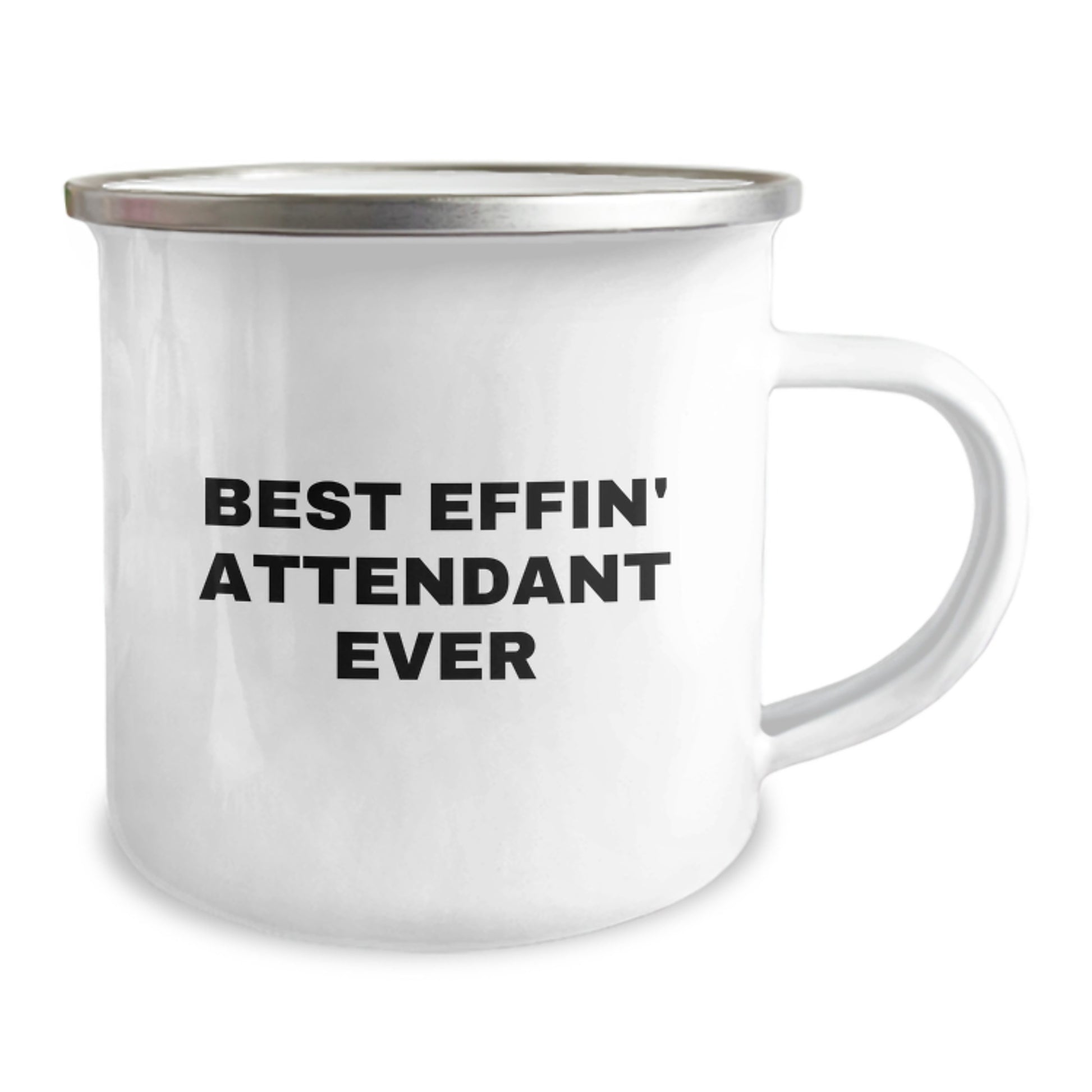 Funny Gifts from Friends for Attendants, Best Effin' Attendant Ever Camping Mug, Christmas Unique Fun Mugs for Attendants, 12 oz Stainless Steel - Image 2
