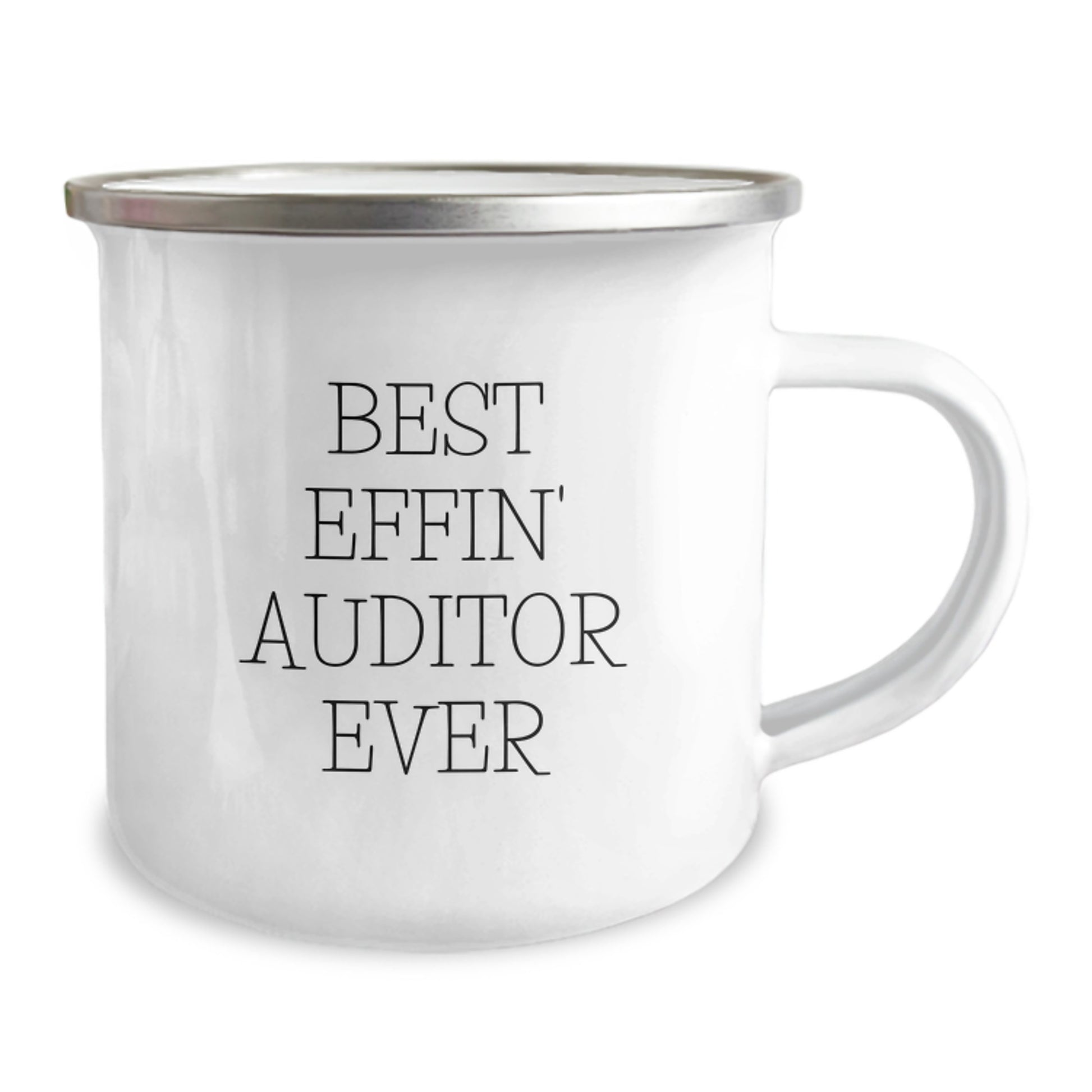 Funny Gifts for Auditors, Best Effin' Auditor Ever, 12 oz Stainless Steel Camping Mug, Christmas Unique Gifts from Friends to Men, Women, Family - Image 2