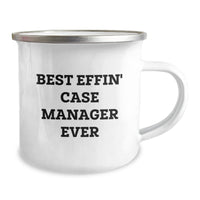 Load image into Gallery viewer, Funny, Inspirational Case Manager Gifts from Friends, Best Effin&#39; Case Manager Ever Christmas Unique Mugs for Men - Image 2
