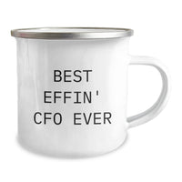 Load image into Gallery viewer, Funny CFO Gifts, Best Effin&#39; Cfo Ever Camping Mug for Men or Women, Birthday Unique Gifts from Friends or Coworkers - Image 2
