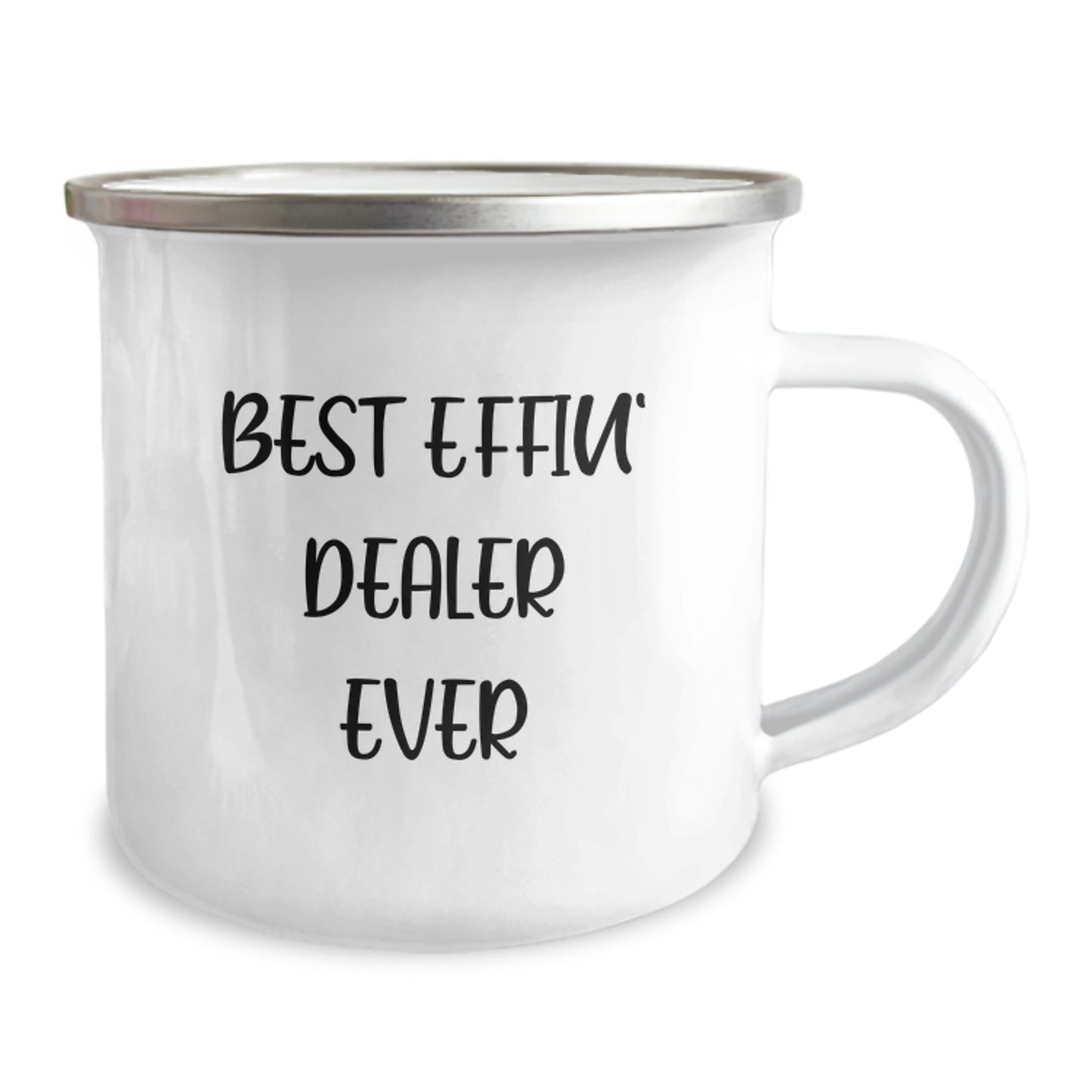 Funny Dealer Gifts from Men - Best Effin' Dealer Ever Camping Mug for Dealer Friends, Christmas Unique Gifts for Camping Lovers - Image 2