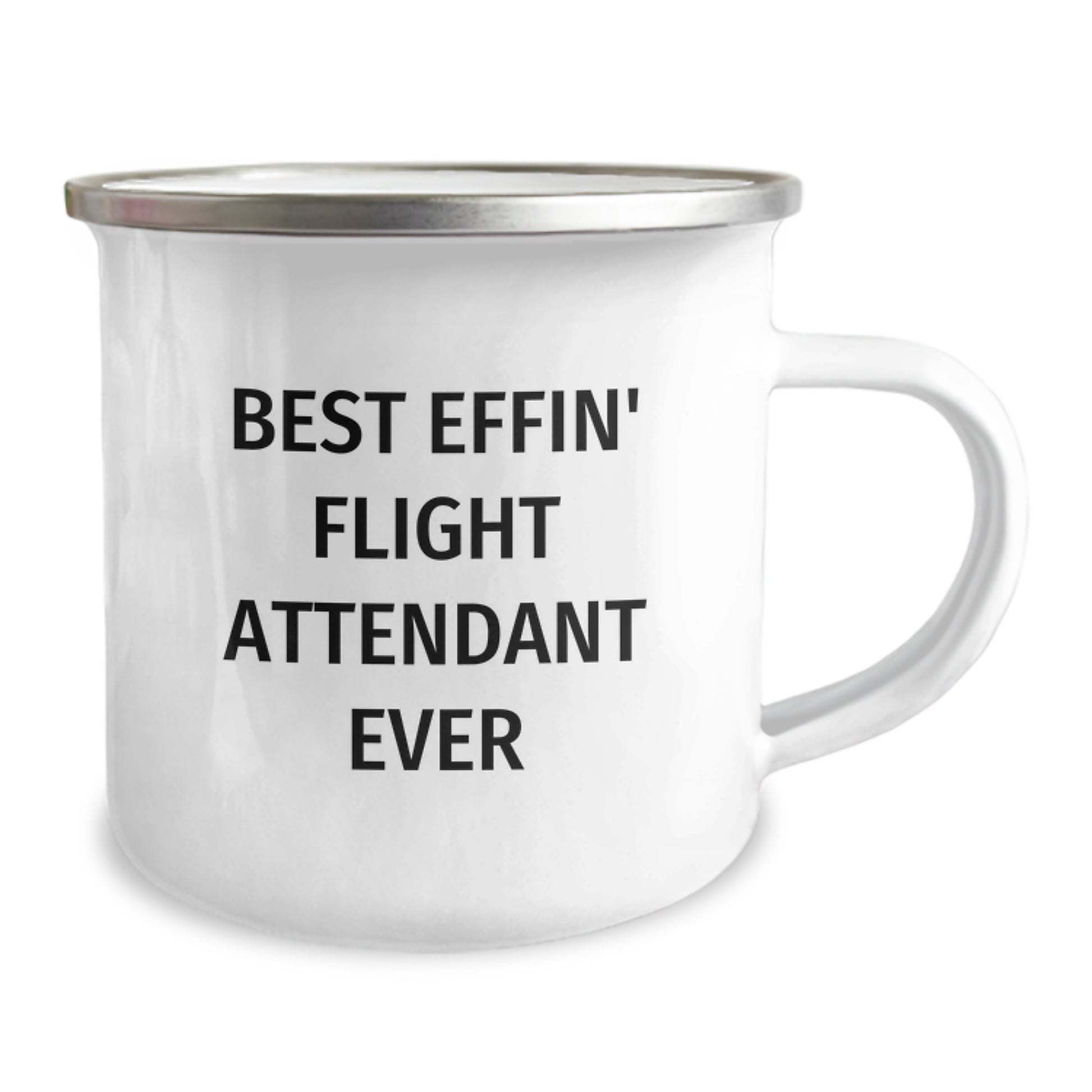 Funny Flight Attendant Mugs, Best Effin' Flight Attendant Ever Gifts from Friends to Flight Attendants, 12 oz Stainless Steel Camping Mugs for Birthday Unique Gifts - Image 2