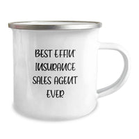 Load image into Gallery viewer, Funny Gifts from Friends to Insurance Sales Agent Men Best Effin&#39; Camping Mug, Christmas Unique Gifts for Insurance Sales Agent, Best Effin&#39; Ever - Image 2
