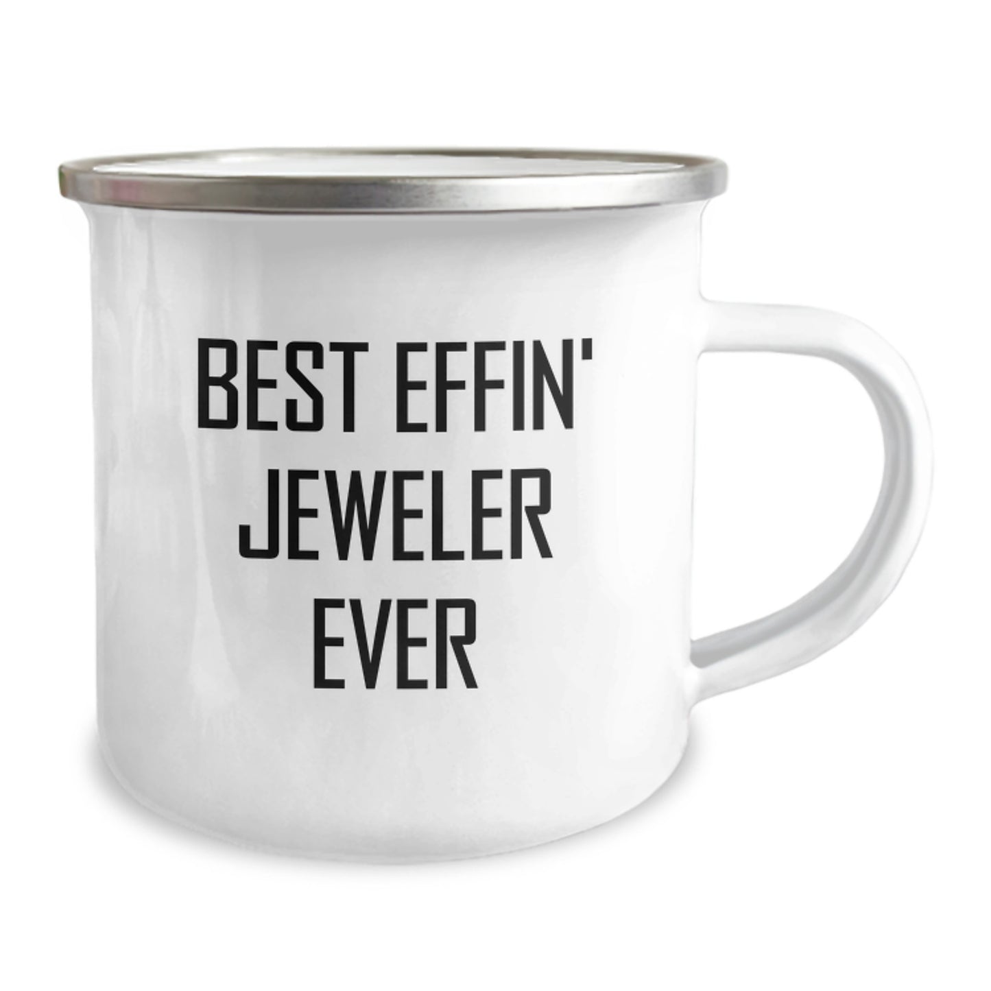 Funny Jeweler Gifts from Friends to Best Effin' Jeweler Ever Camping Mug, Unique Christmas Memorable Presents for Men and Women - Image 2