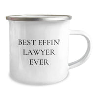 Load image into Gallery viewer, Funny Lawyer Gifts for Men - Best Effin&#39; Lawyer Ever Camping Mug, Christmas Unique Gifts from Friends - Image 2
