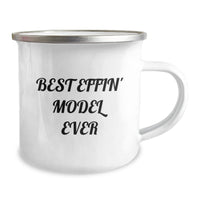 Load image into Gallery viewer, Funny Model Gifts for Men, Best Effin&#39; Model Ever Enamel Camping Mug, Christmas Unique Gifts from Friends, Model Lover Mug - Image 2
