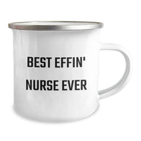 Load image into Gallery viewer, Funny Gifts for Nurses, Best Effin' Nurse Ever Camping Mug, Christmas Unique Gifts from Friends for Nurses - Image 2
