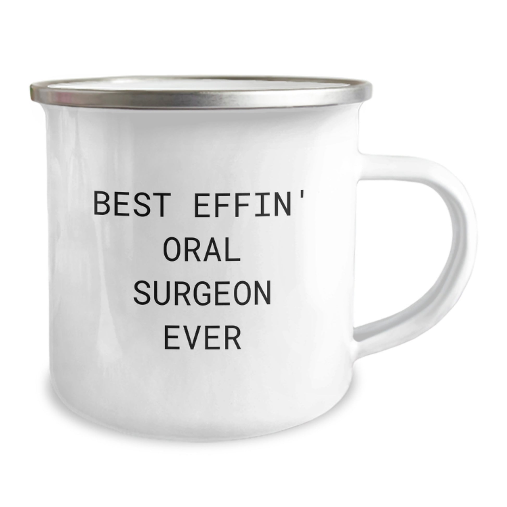 Funny Oral Surgeon Gifts from Friends, Best Effin' Oral Surgeon Ever Quote on 12 oz Stainless Steel Camping Mug for Her Him Birthday - Image 2