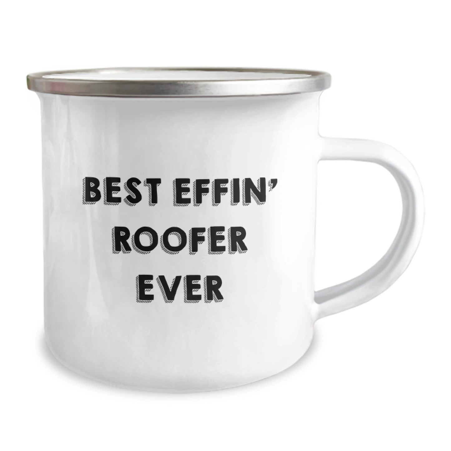 Funny Roofer Gifts from Friends, Unique Roofer Camping Mug for Men, Best Effin' Roofer Ever Quote, Christmas Unique Gifts - Image 2
