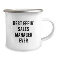 Load image into Gallery viewer, Funny Gifts for Sales Manager, Best Effin&#39; Sales Manager Ever Camping Mug for Men, Unique Christmas Unique Gifts for Coworkers, Funny Office Mugs - Image 2
