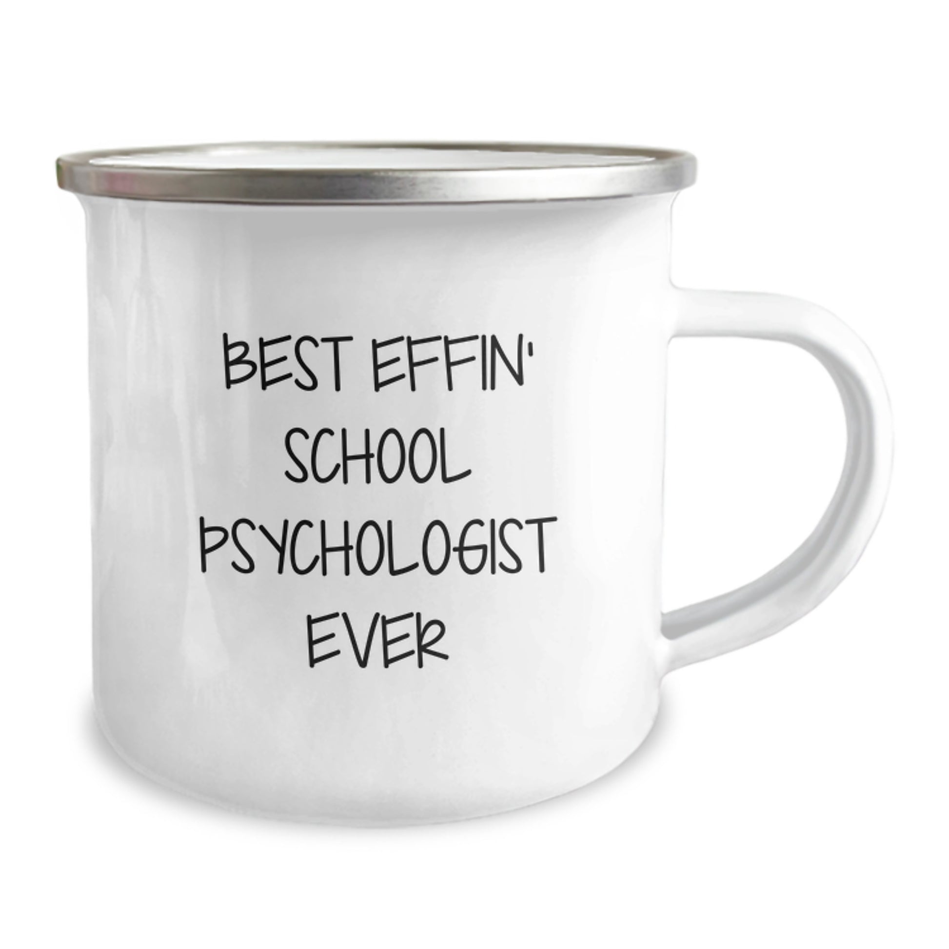 Funny Inspirational Gifts from Friends for School Psychologists - Best Effin' School Psychologist Ever Camping Mug - Image 2