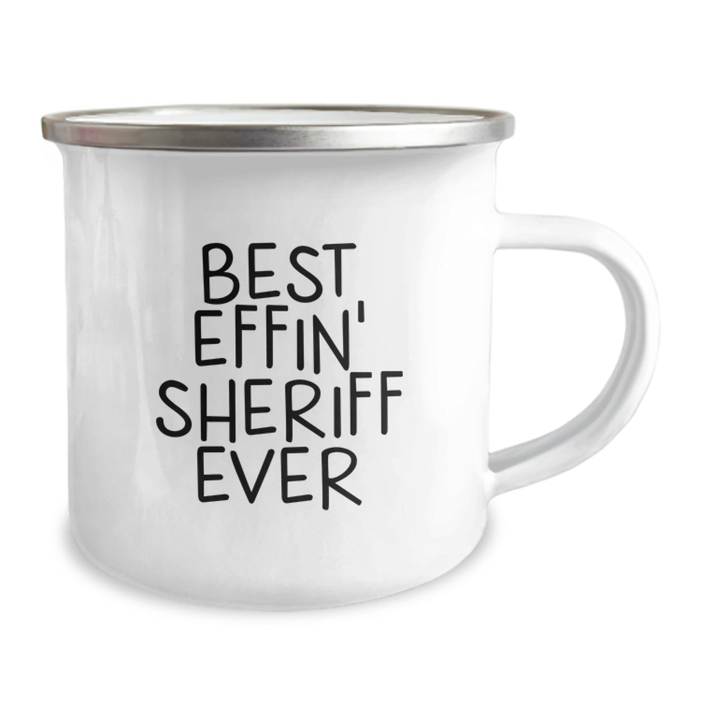 Funny Sheriff Gifts for Men, Camping Mug - Best Effin' Sheriff Ever, Unique Gift Ideas for Sheriff on Christmas - Image 2