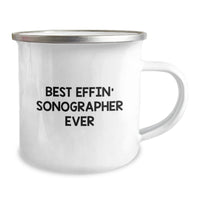 Load image into Gallery viewer, Funny Sonographer Gifts for Him or Her - 'Best Effin' Sonographer Ever' Christmas Unique Mugs for Camping - Image 2
