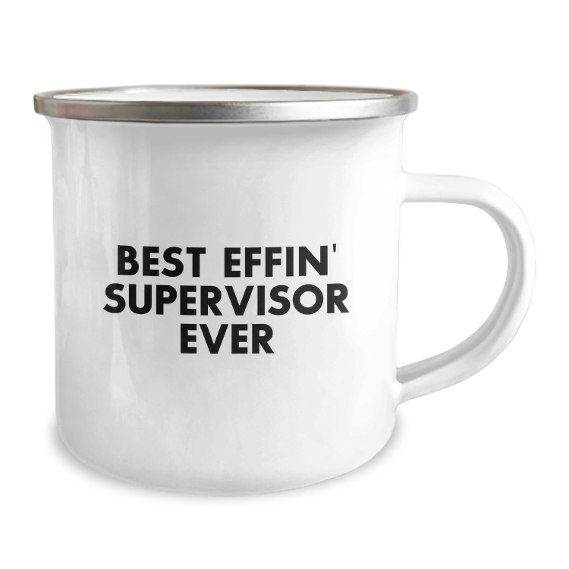 Christmas Unique Gifts for Supervisor - Cute 'Best Effin' Supervisor Ever' Quote Camping Mug - Image 2
