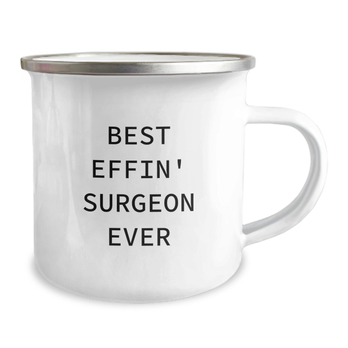 Funny Gifts from Friends for the Best Effin' Surgeon Ever Camping Mug - Christmas Unique Gifts for Men Surgeons - Image 2