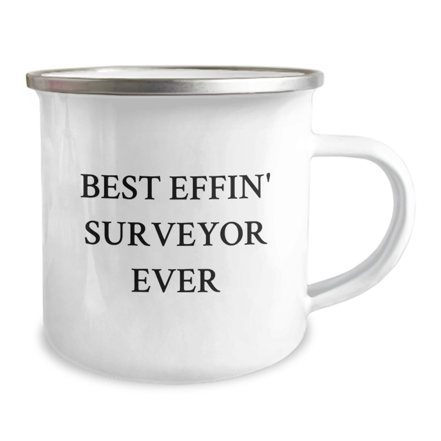 Funny Gifts for Surveyor Friends, Best Effin' Surveyor Ever Camping Mug, Unique Christmas Unique Gifts for Him - Image 2