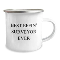 Load image into Gallery viewer, Funny Gifts for Surveyor Friends, Best Effin&#39; Surveyor Ever Camping Mug, Unique Christmas Unique Gifts for Him - Image 2

