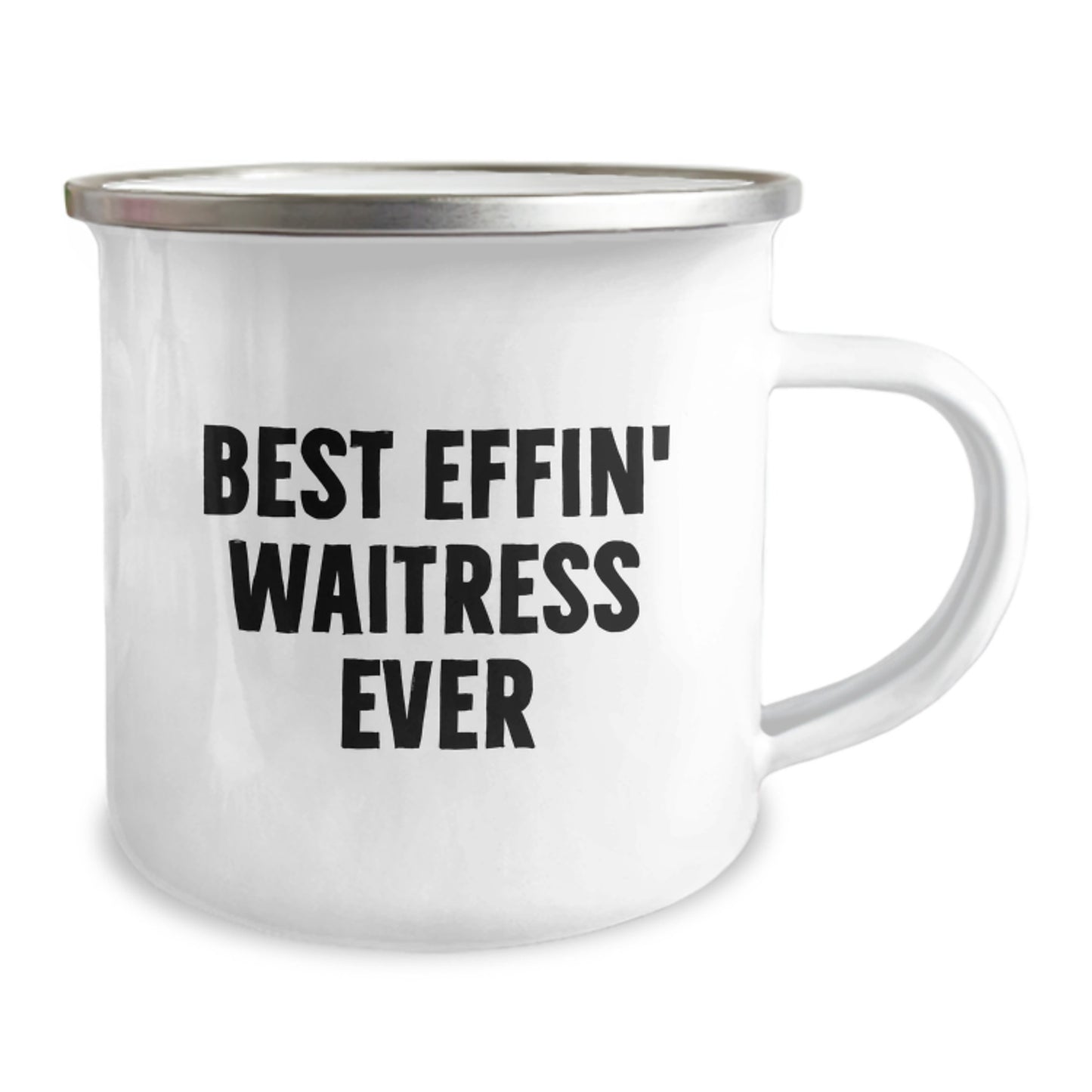 Funny Waitress Gifts for Women - Best Effin' Waitress Ever Camping Mug - Unique Christmas Unique Gift for Coworkers, Friends, or Family - Image 2