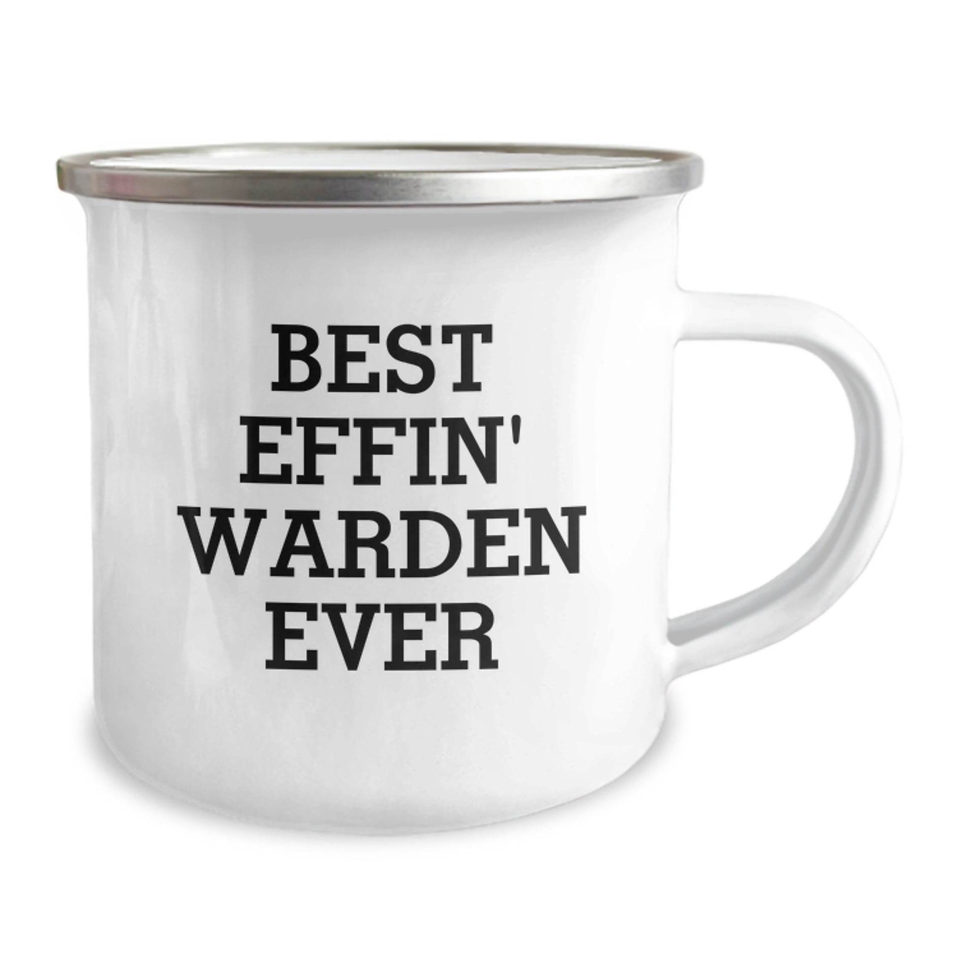 Funny Warden Enthusiast Gifts for Men, Camping Mug Best Effin' Warden Ever - Image 2