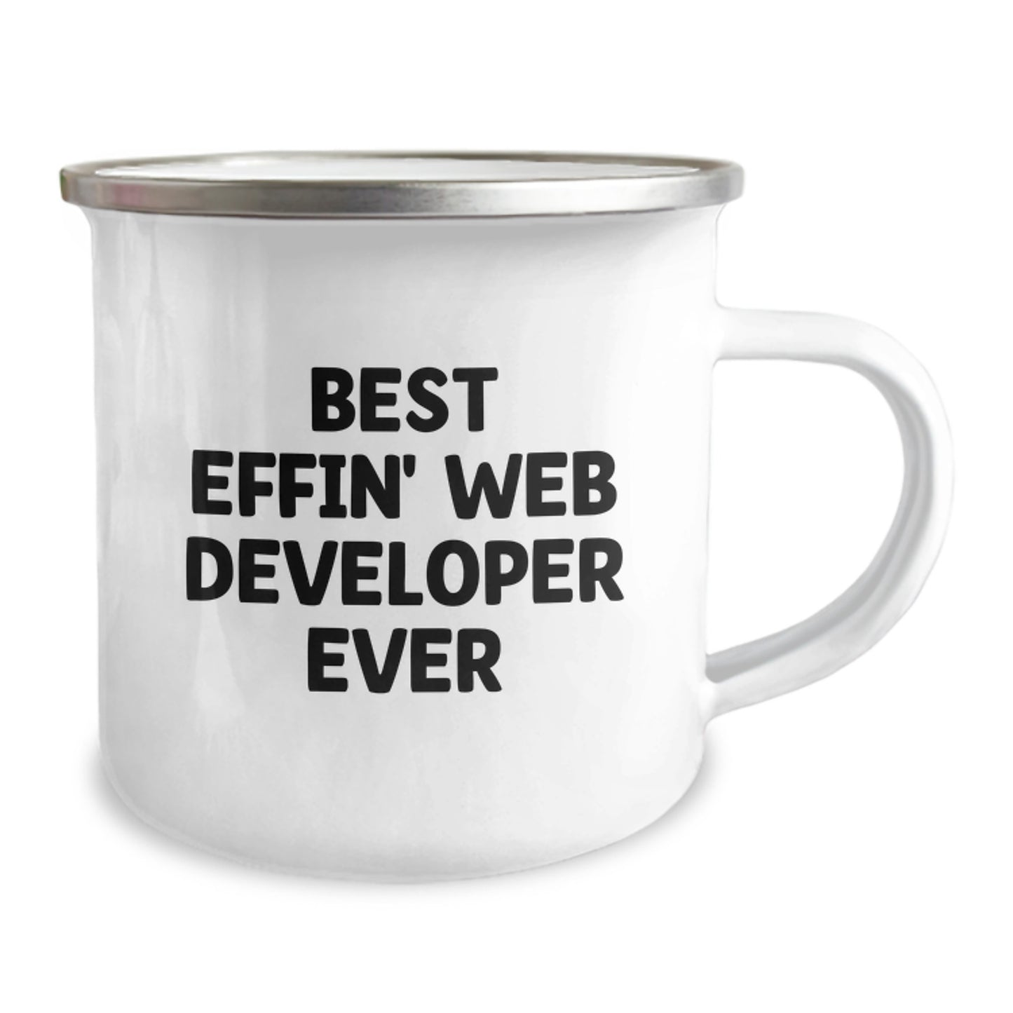 Funny Web Developer Gifts from Friends - Best Effin' Web Developer Ever Camping Mug for Men - Unique Christmas Memorable Presents for Web Developers - Image 2