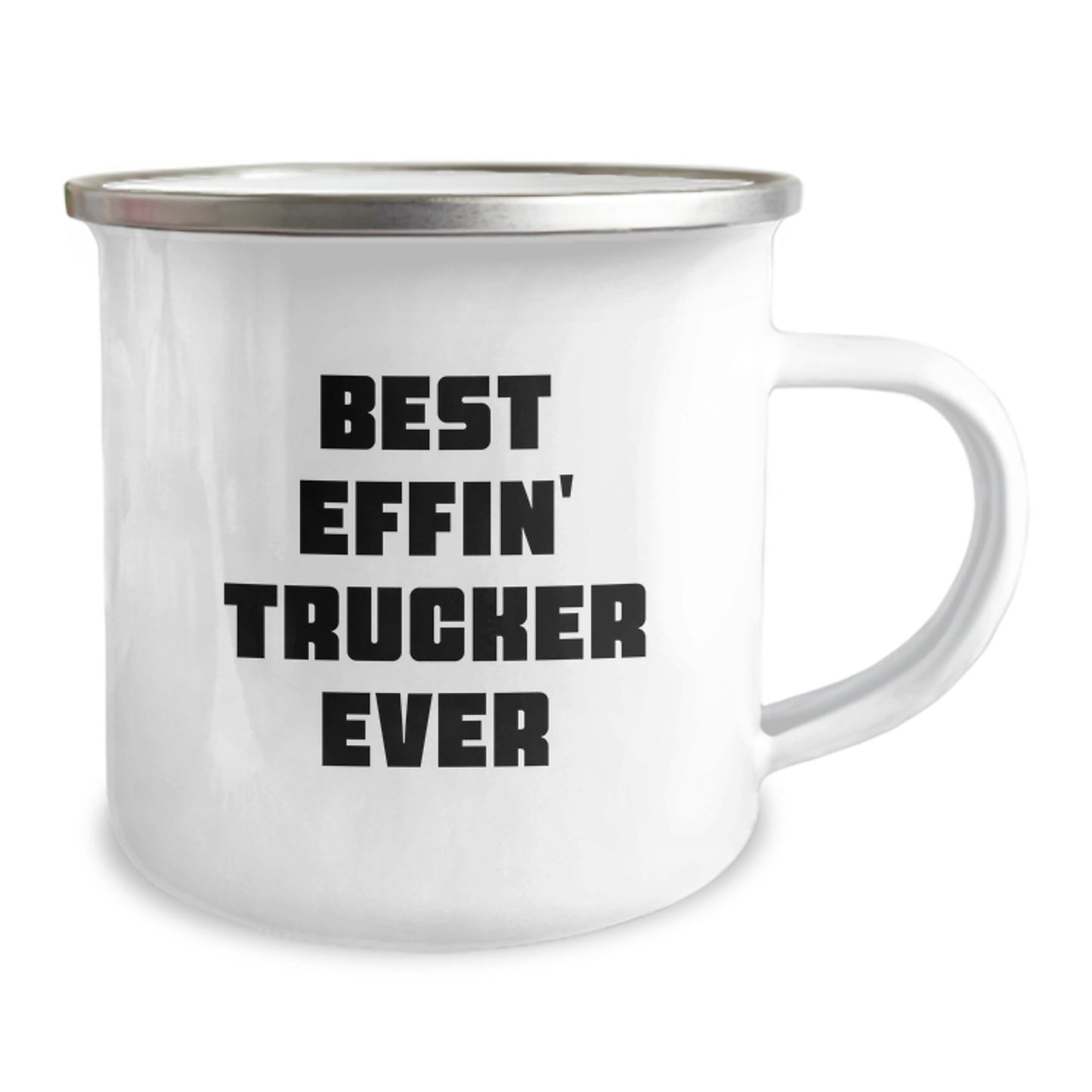 Funny Trucker Gifts for Men, Funny Camping Mug for Trucker, Best Effin' Trucker Ever Quote, Christmas Unique Trucker Gifts, Gifts from Family to Trucker - Image 2