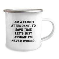 Load image into Gallery viewer, Funny Flight Attendant Camping Mug Gifts from Friends, Women, Coworkers, Family - Valentine's Unique Gifts for Flight Attendant, Men, Women, Family - Image 2
