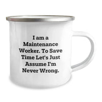 Load image into Gallery viewer, Funny Maintenance Worker Gift, for Him, from Friends, Unique Camping Mug - Image 2
