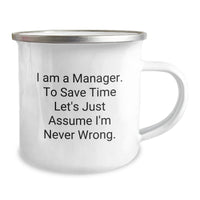 Load image into Gallery viewer, Funny Christmas Unique Gifts for Manager, I Am A Manager Camping Mug, Ideal Gift for Men, Friends, Coworkers, Family - Image 2
