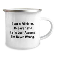 Load image into Gallery viewer, Funny Minister Gifts from Friends, Unique Christmas Unique Gifts for Minister, Stainless Steel Camping Mug - Image 2
