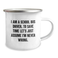 Load image into Gallery viewer, Funny School Bus Driver Gifts from Men - School Bus Driver Camping Mug - Christmas Unique Gifts for School Bus Driver Friends - Image 2
